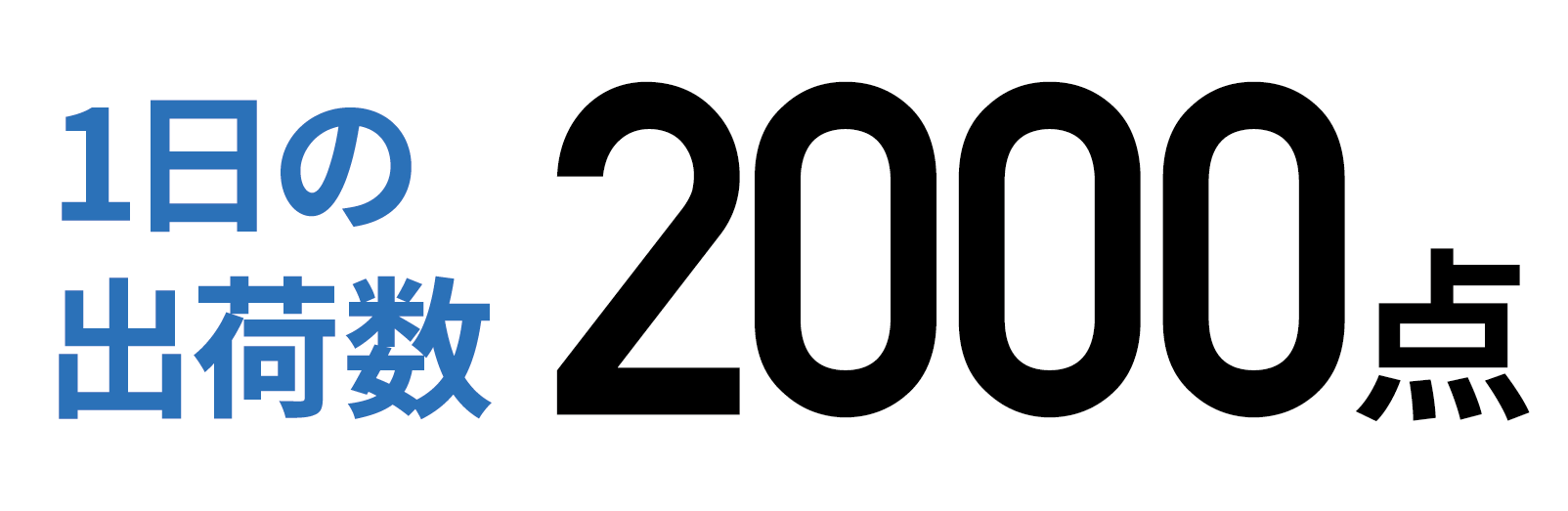 1日の出荷数2000点